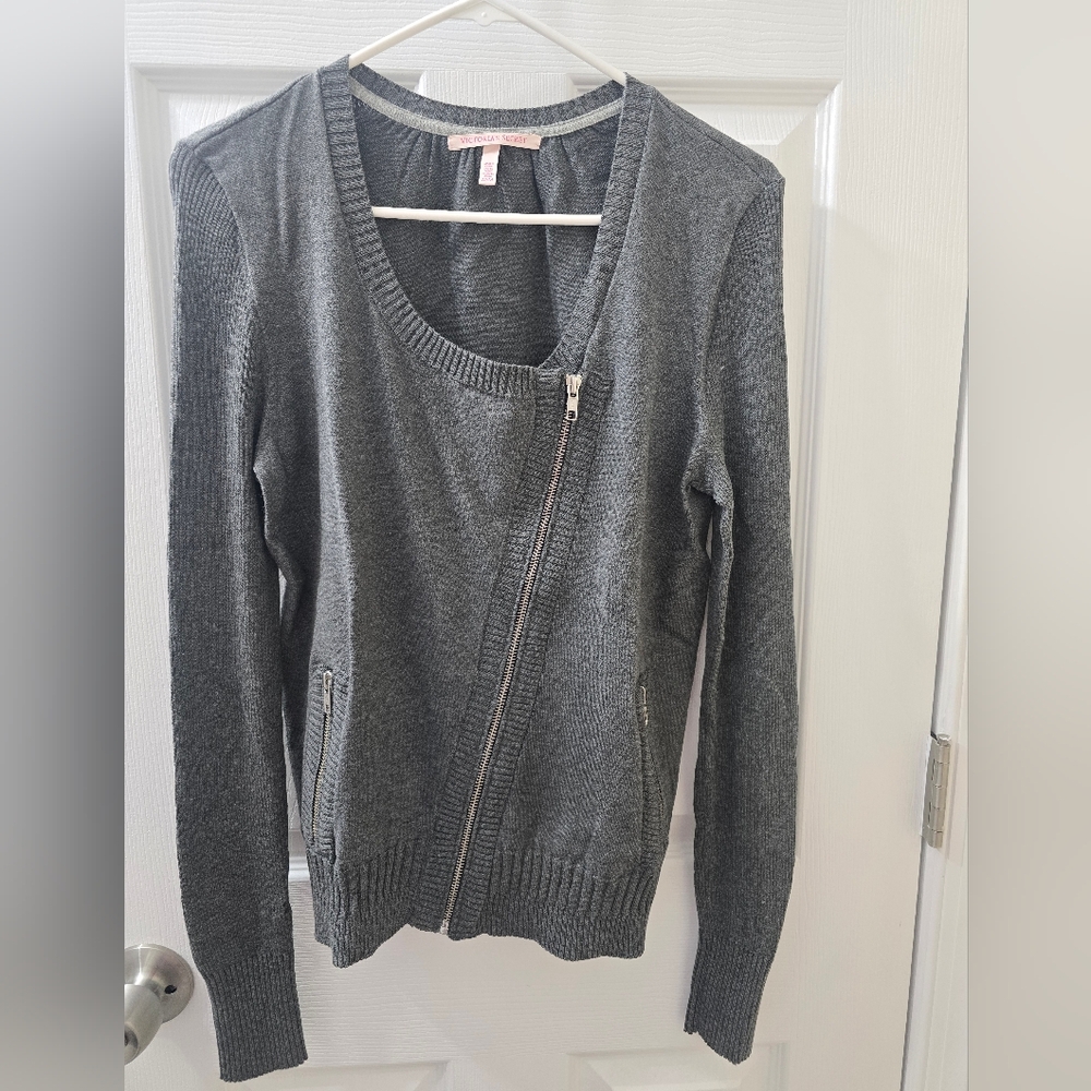 Victoria's Secret Charcoal Asymmetrical Cardigan